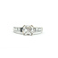 Ring Engagement 1.10ct Asscher Lab Grown Diamond IGI: LG718504428 .56ctw Princess & Baguette Diamonds 18kw Sz6 123120108