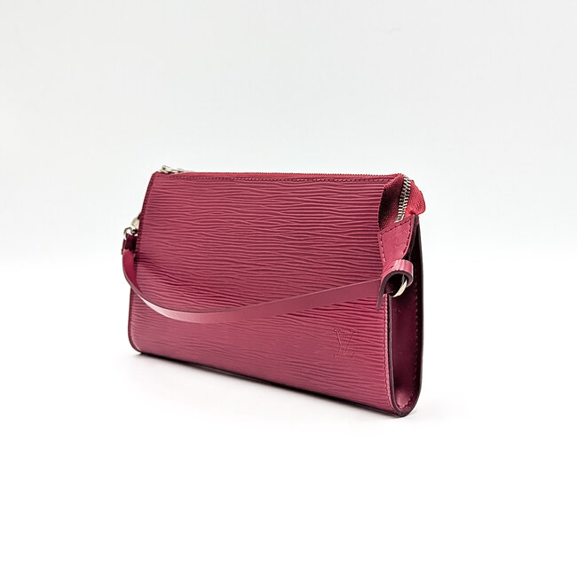Clutch Louis Vuitton Pouchette Accessories Pink Epi Leather 126015127