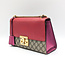 Handbag Gucci GG Padlock Supreme Red Leather Canvas 125070044