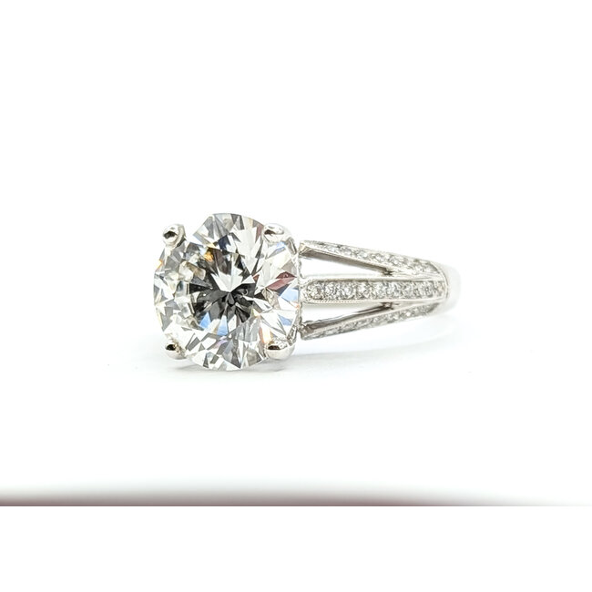 Ring Split Shank 3.74ct RB Lab Grown Diamond IGI: 625491149 0.3ctw Near Colorless Diamonds 18kw Sz7.75 4.6g 125120014