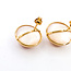 Earrings Stud 15mm MOP Mabe Pearl K18YG 15mm 4.13g 126010037