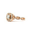 Ring Halo Twisted .35ct Princess Diamond .50ctw Diamonds 14kr Sz5.25 4g 226012026
