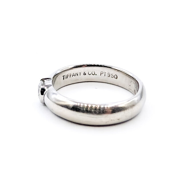 Ring Tiffany & Co. Solitaire .22ct Round Diamonds 950pt 4mm Sz4.5 6.11g 226012015