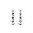 Earrings Mini Hoop Clip .09ctw Round Diamonds .12ctw Blue Sapphire 14kw 12x2mm 2.1g 126010016