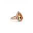 Ring Cocktail Halo 1.08ctw Round Diamonds 3.72ct Peachy Pink Morganite 14kr 20mm Sz7.5 5.7g 226012038