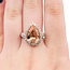 Ring Cocktail Halo 1.08ctw Round Diamonds 3.72ct Peachy Pink Morganite 14kr 20mm Sz7.5 5.7g 226012038