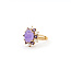 Ring 10mm x 8mm Lavendar Jade .18ctw Amethyst Pearls 14ky Sz7 4.2g 226012033