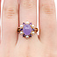 Ring 10mm x 8mm Lavendar Jade .18ctw Amethyst Pearls 14ky Sz7 4.2g 226012033