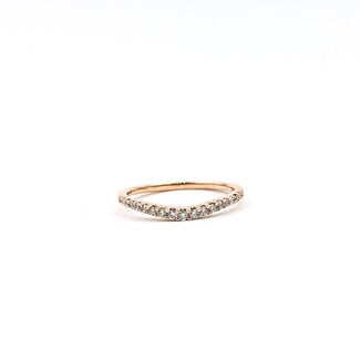 Ring Contour Band .15ctw Round Diamonds 14kr Sz5.25 1.4g 226012027