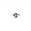 Ring Halo 0.27ctw Round & Baguette Diamonds 0.8ct Pastel Blue Sapphire Pt850 Sz5.75 4.54g 126010033