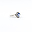 Ring Halo 0.27ctw Round & Baguette Diamonds 0.8ct Pastel Blue Sapphire Pt850 Sz5.75 4.54g 126010033
