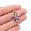 Pendant 10mm x 8mm Lavendar Jade .18ctw Amethyst Pearls 14ky 2.9g 226012034