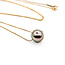 Necklace Solitaire 9.5mm Tahitian Pearl 10kr 15-17" 2.27g 126010022