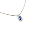 Necklace Drop 0.05ctw Round Diamonds 1.07ct Blue Sapphire 850pt 15-17" 5.26g 126010023