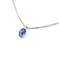 Necklace Drop 0.05ctw Round Diamonds 1.07ct Blue Sapphire 850pt 15-17" 5.26g 126010023