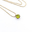 Pendant W/Chain Solitaire .50ct Peridot 10ky 16" 1.25g 126010019