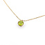 Pendant W/Chain Solitaire .50ct Peridot 10ky 16" 1.25g 126010019