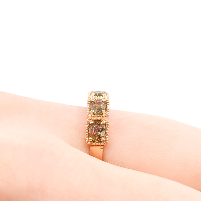 Ring 5-Stone .60ctw Smokey Quartz 14kr 4.45mm Sz7 2.73g 225100037