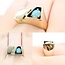 Ring .05ct Round Diamond 6mm Opal 14ky Sz11 17.9g 226012032