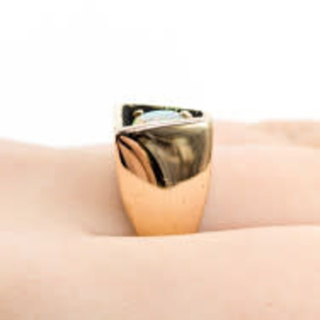 Ring .05ct Round Diamond 6mm Opal 14ky Sz11 17.9g 226012032