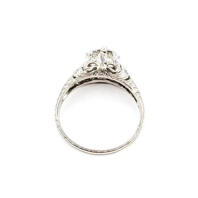 Ring Filigree 1.46ct RB Lab Grown Diamond IGI: 698568850 .12ctw Round Diamonds 900pt 7.2mm Sz7 3.1g 125040047