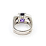 Ring .40ctw Princess Diamonds 5.50ct Amethyst 14kw Sz10 20.1g 226012031