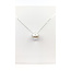 Necklace Adjustable Length .08ctw Round Diamonds .02ct Red Ruby 13.5mm Cultured Pearl 18kw 15-17" 4.94g 126010020