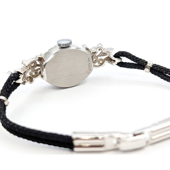 Watch Croton Mechanical Silk Cord .38ctw Round Diamonds 14kw 7.9g 226012035