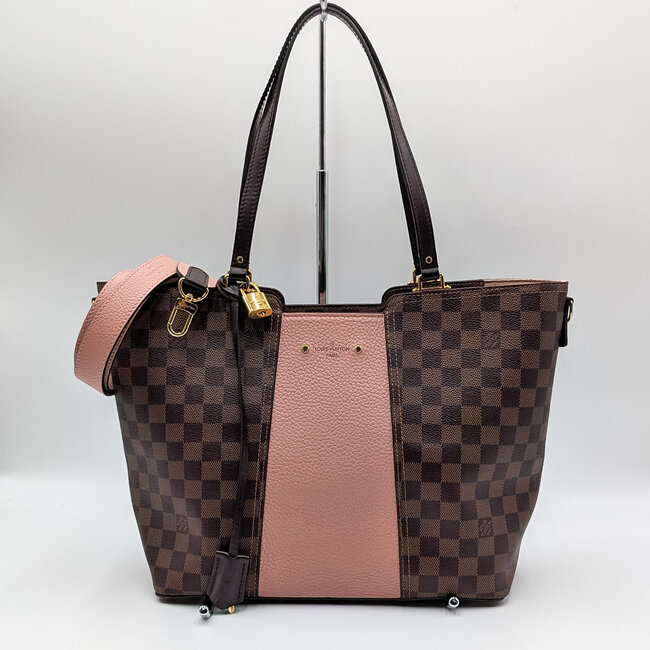 Handbag Louis Vuitton Jersey Damier Magnolia Pink Brown 126015129