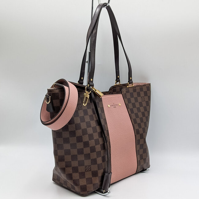 Handbag Louis Vuitton Jersey Damier Magnolia Pink Brown 126015129