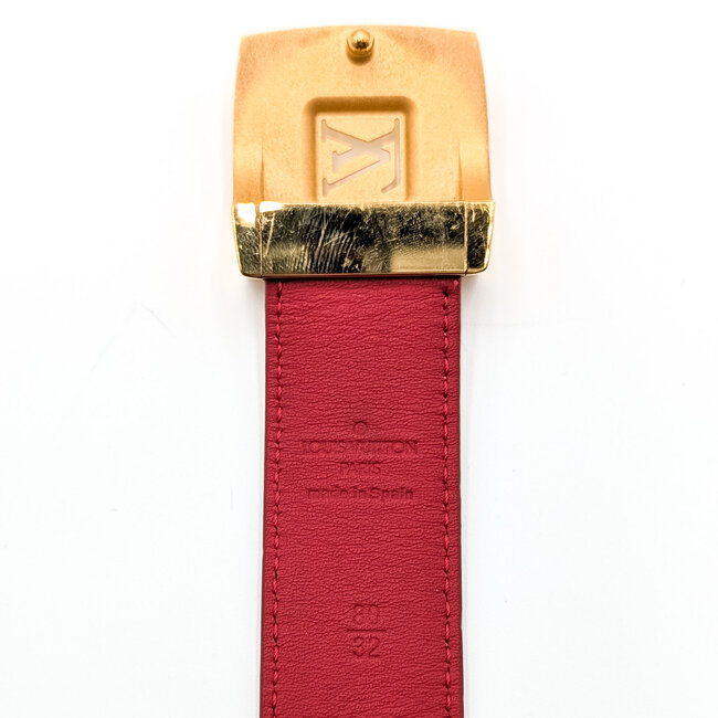 Belt Louis Vuitton Murakami Blanc Ceinture LV Cut 32" 126015088