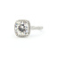 Ring Halo Pave 4.05ct Lab Grown Cushion IGI: 727534529 1ctw Eternity Diamonds 18kw Sz7 4.85g 125120095