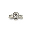 Ring Wedding Set Halo .75ct Round Diamonds 1.40ctw Diamonds 14kw Sz12 8.45g 226012012