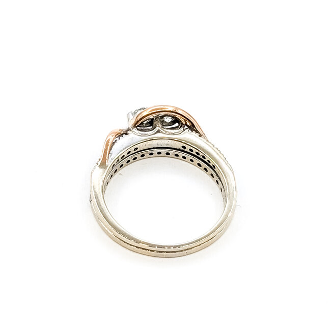 Ring BiPass Toi et Moi .70ctw Round Diamonds 14ktt Sz8.25 5.6g 226012028