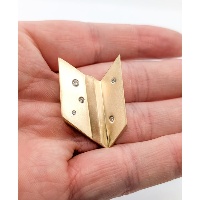 Pendant Slide Modern .20ctw Round Diamonds 14ky 1.4x1" 16.42g 126010003