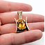 Pendant Slide Custom Design .04ct Round Diamonds 6.5ct Citrine 14ky 1.25x.8" 17.9g 126010004