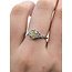 Ring Engagement 7-Across 1.05ct Oval Yellow Lab Grown Diamond IGI: 644418046 .50ctw Diamonds 18kw 1.8mm Sz6 2.95g 125100048