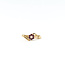 Ring Flower .02ctw Round Diamonds .06ctw Rubies K14YG 8mm 2.4g 126010041