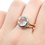 Ring Bypass Halo .12ctw Round Diamonds 3.5ct Pink Quartz 14kr 3mm Sz7 3.93g 226020008