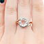 Ring Bypass Halo .12ctw Round Diamonds 3.5ct Pink Quartz 14kr 3mm Sz7 3.93g 226020008