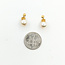 Earrings Stud Dangle 7mm White Pearl K18YG 7mm 2.17g 126010039