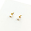 Earrings Stud Dangle 7mm White Pearl K18YG 7mm 2.17g 126010039