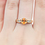 Ring Cathedral  .10ctw Round Diamonds 1.00ct Spessartine  Garnet    14ky 3mm Sz7 2.92g 226020002