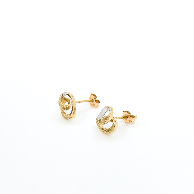 Earrings Stud Heart 14ky 9x9mm 1.5g 126012007