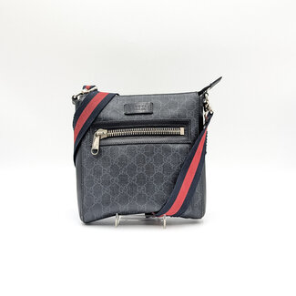 Handbag Gucci Supreme Black Monogram Messenger 125115083