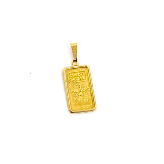 Pendant 1 gram Credit Suisse .9999 Gold 14ky/24ky 1.27g 126012005