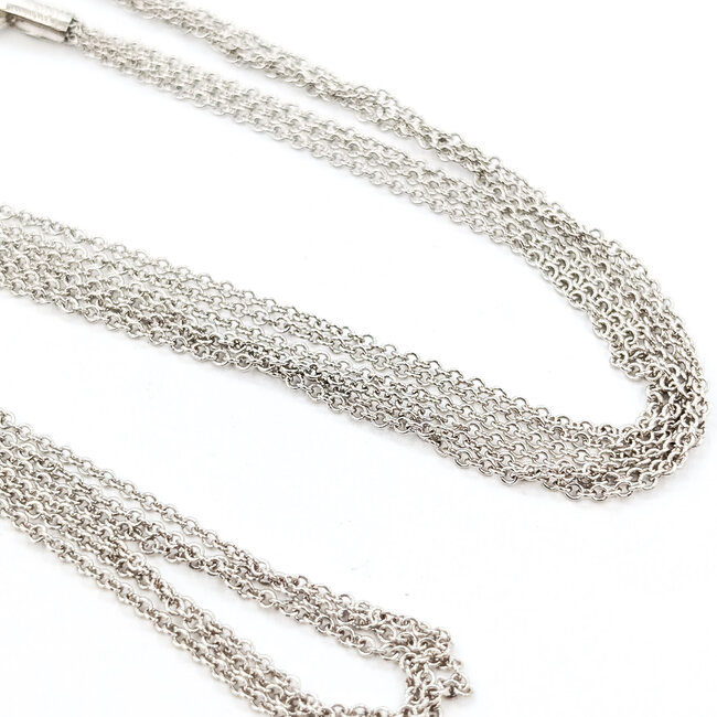 Necklace Chain Link 3 Strand 14kw 1.3mm 16.5" 3.85g 126012001