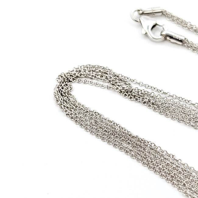Necklace Chain Link 3 Strand 14kw 1.3mm 16.5" 3.85g 126012001