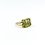 Ring 2-Row 4ctw Green Peridot 10ky 2mm Sz7 3.19g 226020007