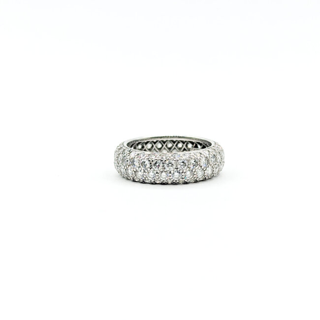 Ring Tiffany & Co. Eternity 3ctw Round Diamonds 950pt 6mm Sz6 6.29g 226020001